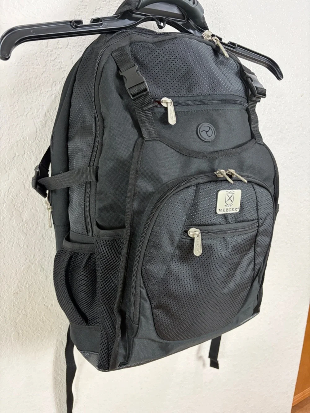 MERCER,Black Men's Backpack - Durable Travel & Work Bag